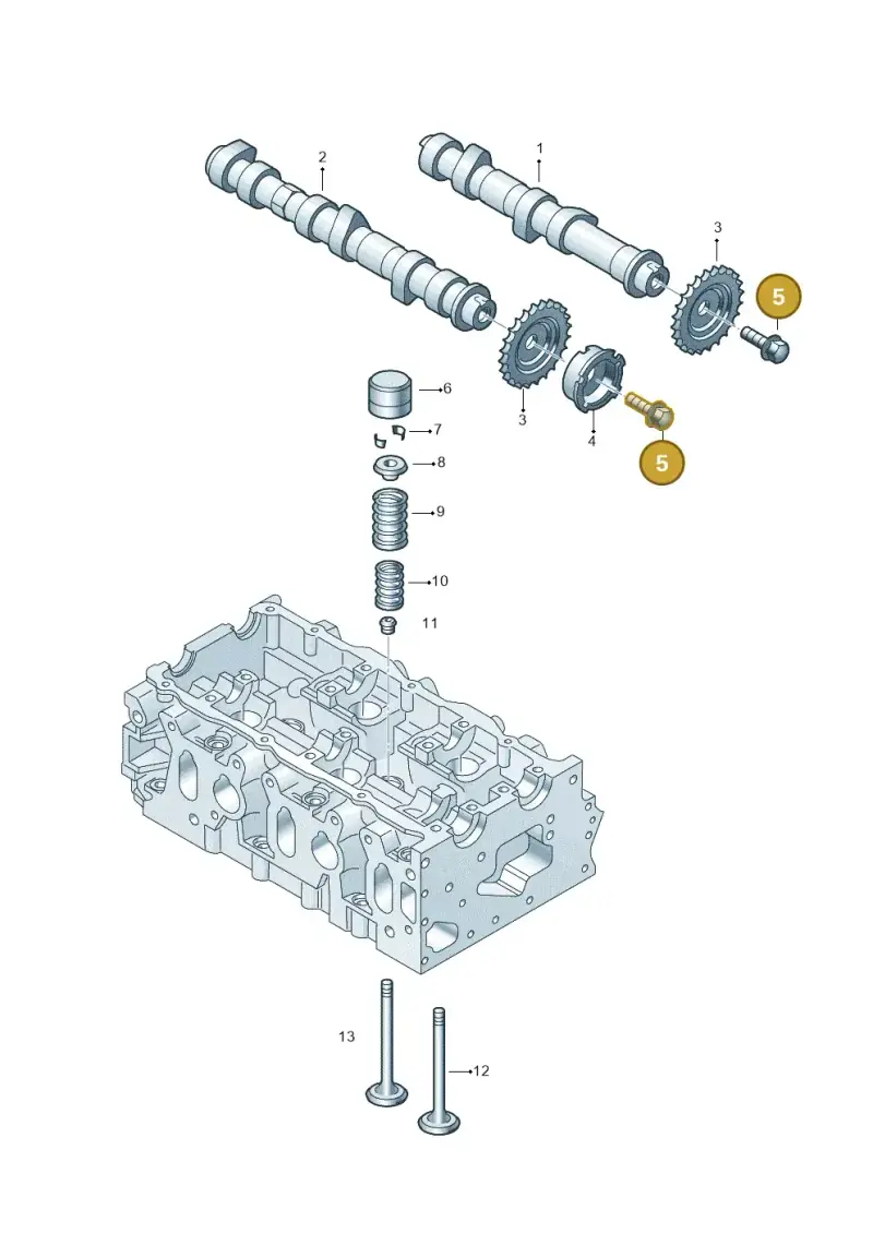 N10203803 — Volkswagen Jetta Wagon (2001-2001) diagram 195109350, position 5