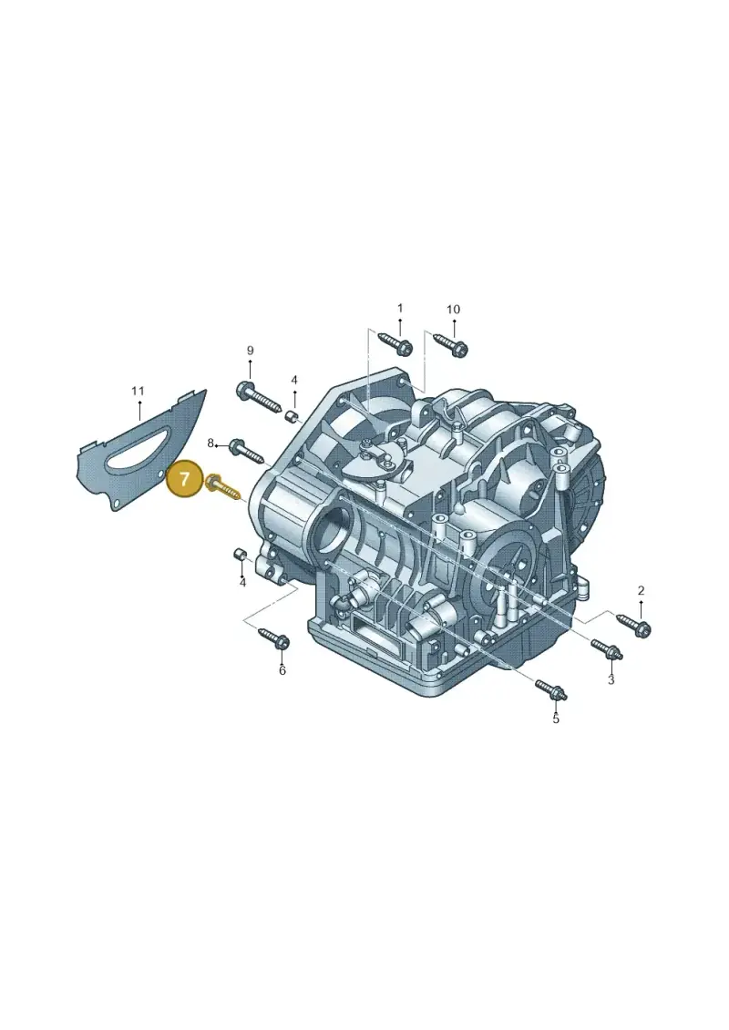 N10204807 — Volkswagen Jetta 1.6 (2014-2018) diagram 461300850, position 7