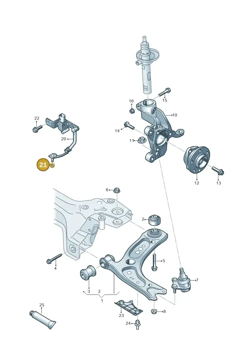 N10205802 — Volkswagen Tiguan 2.0 (2023-) diagram 5h0407000, position 21