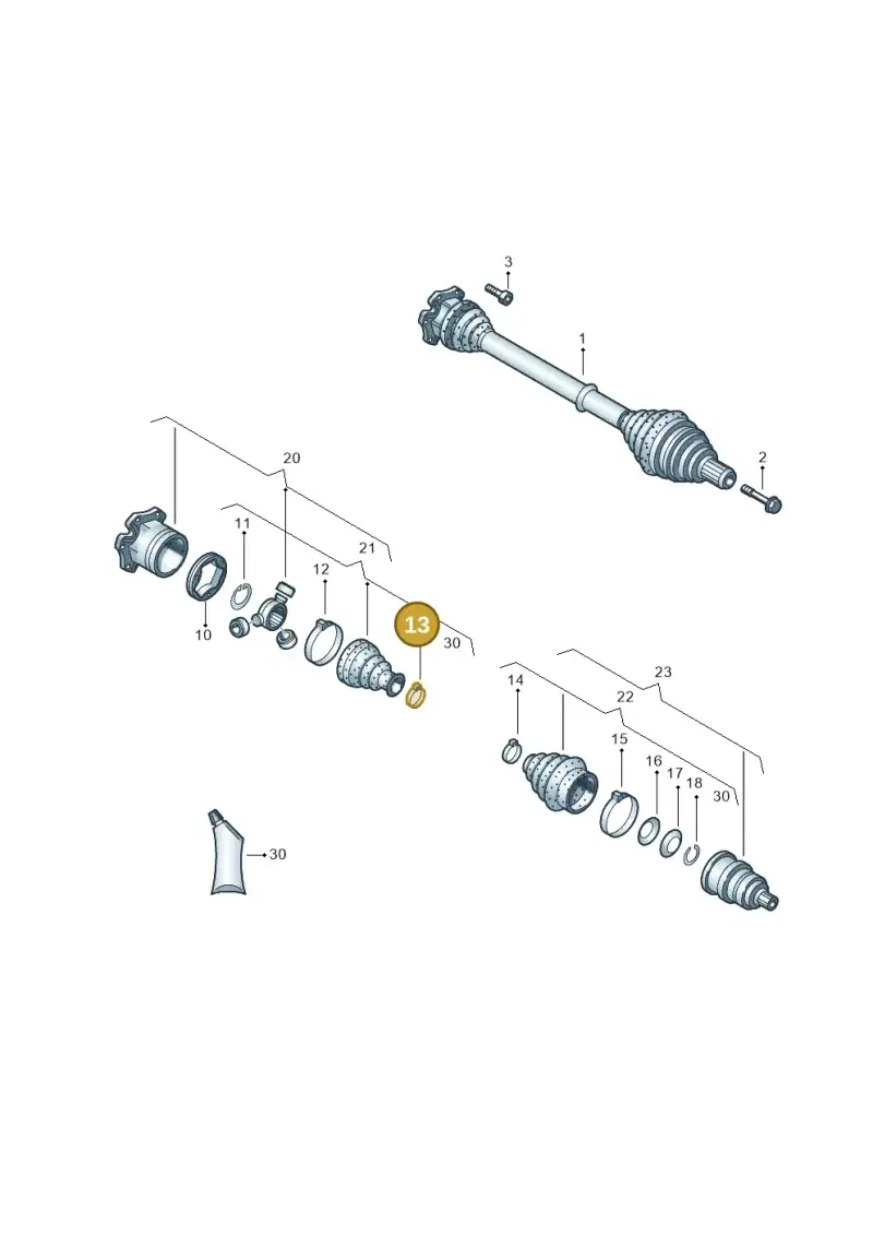 N10207701 — Volkswagen Eos BlueMotion (2010-2015) diagram 702407560, position 13