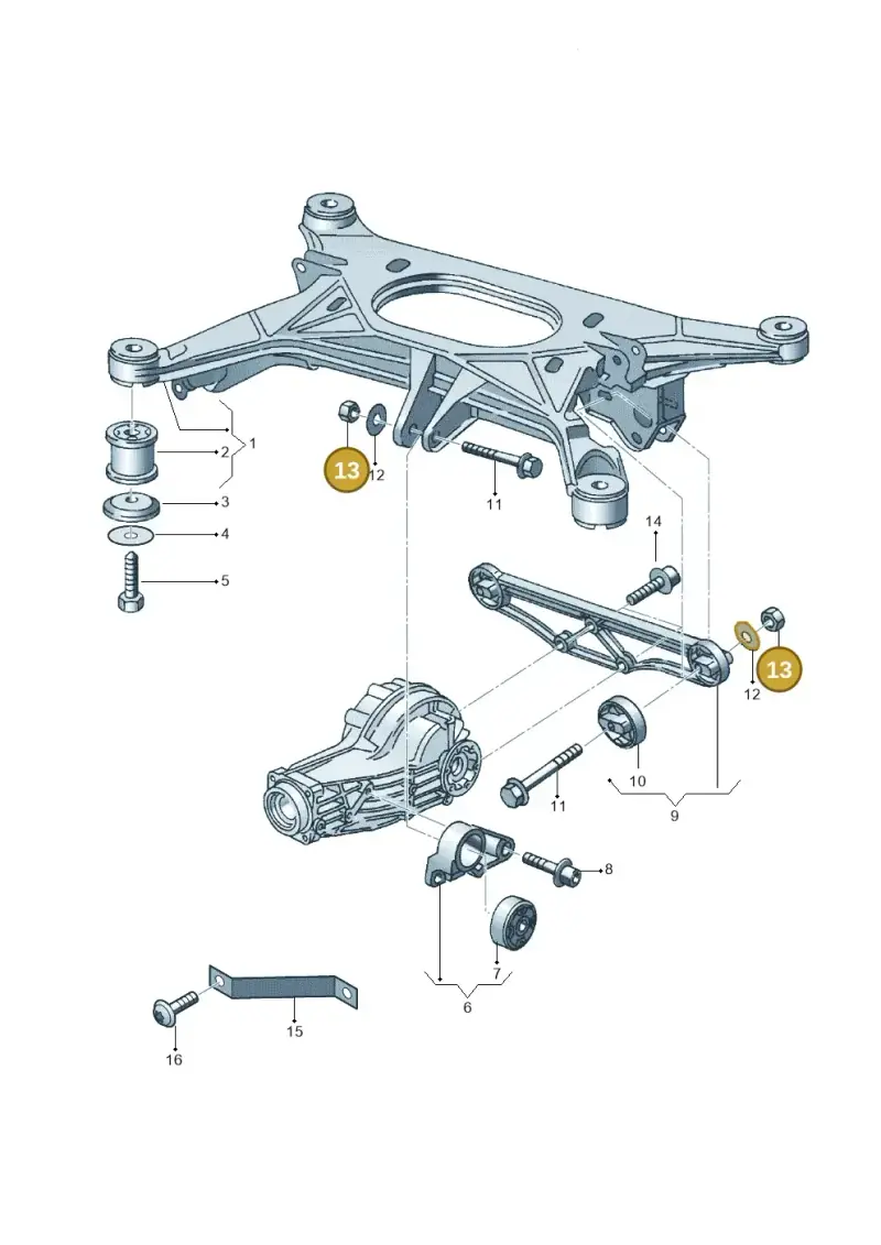 N10209009 — Volkswagen Phaeton 4motion (2010-2016) diagram 258505000, position 13