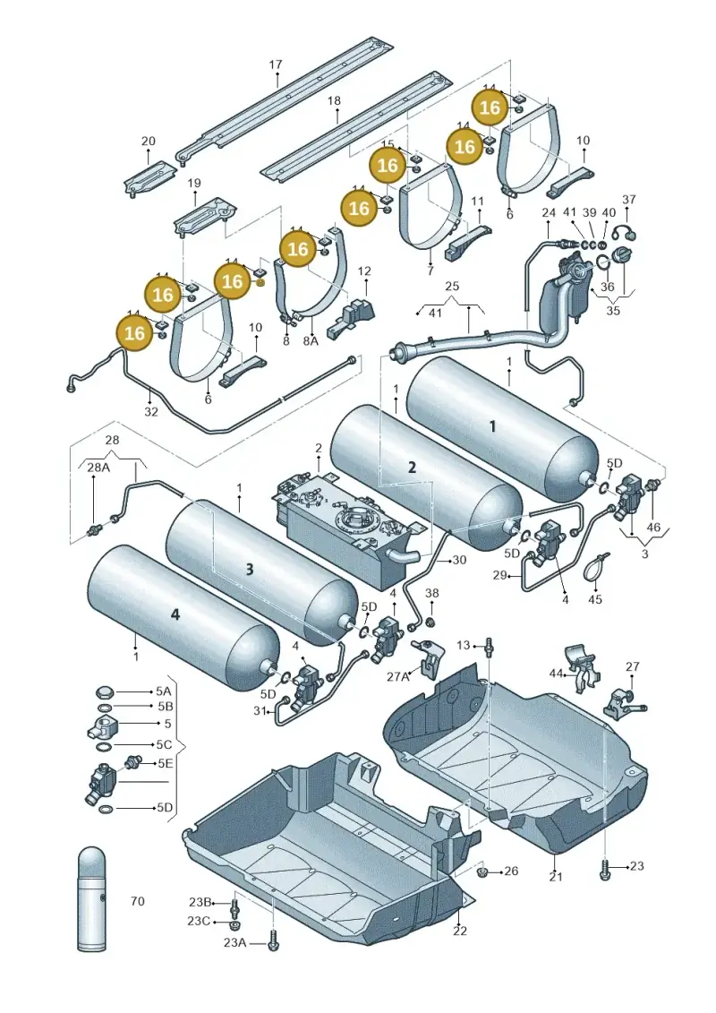 N10209009 — Volkswagen Caddy panel van (2008-2010) diagram 652201070, position 16