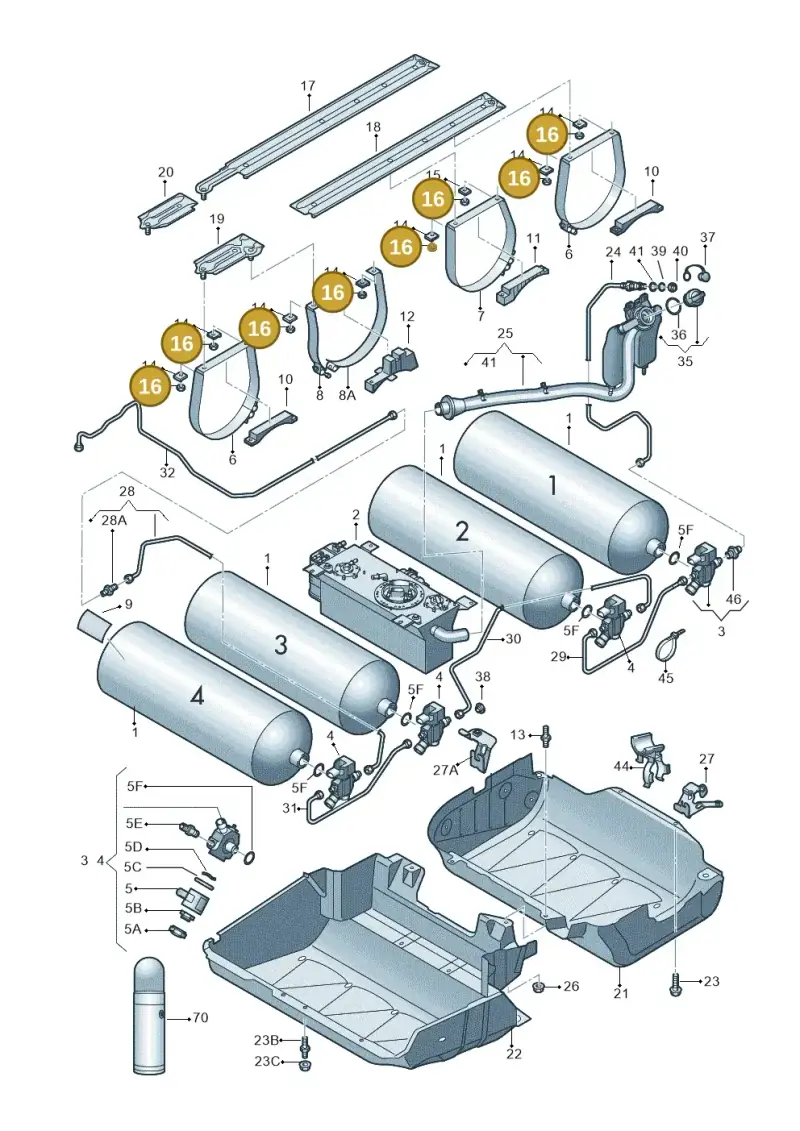 N10209009 — Volkswagen Caddy Maxi Kombi (2010-2015) diagram 690201080, position 16