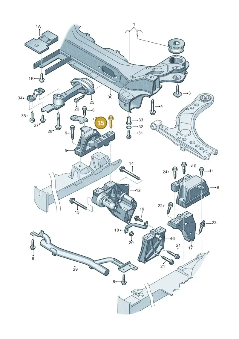 N10209605 — Volkswagen New Beetle             06> (2005-) diagram 194199200, position 15