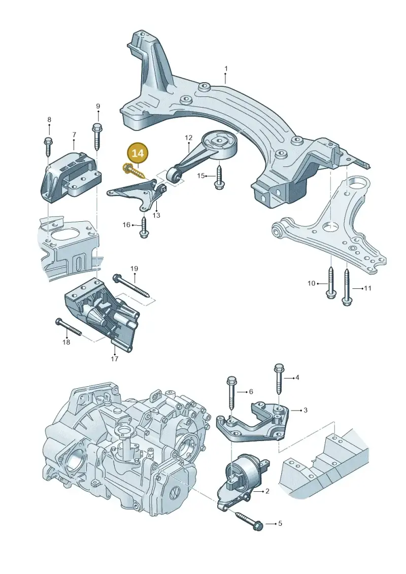 N10209605 — Volkswagen LUPO/3L TDI (2003-2005) diagram 231199300, position 14