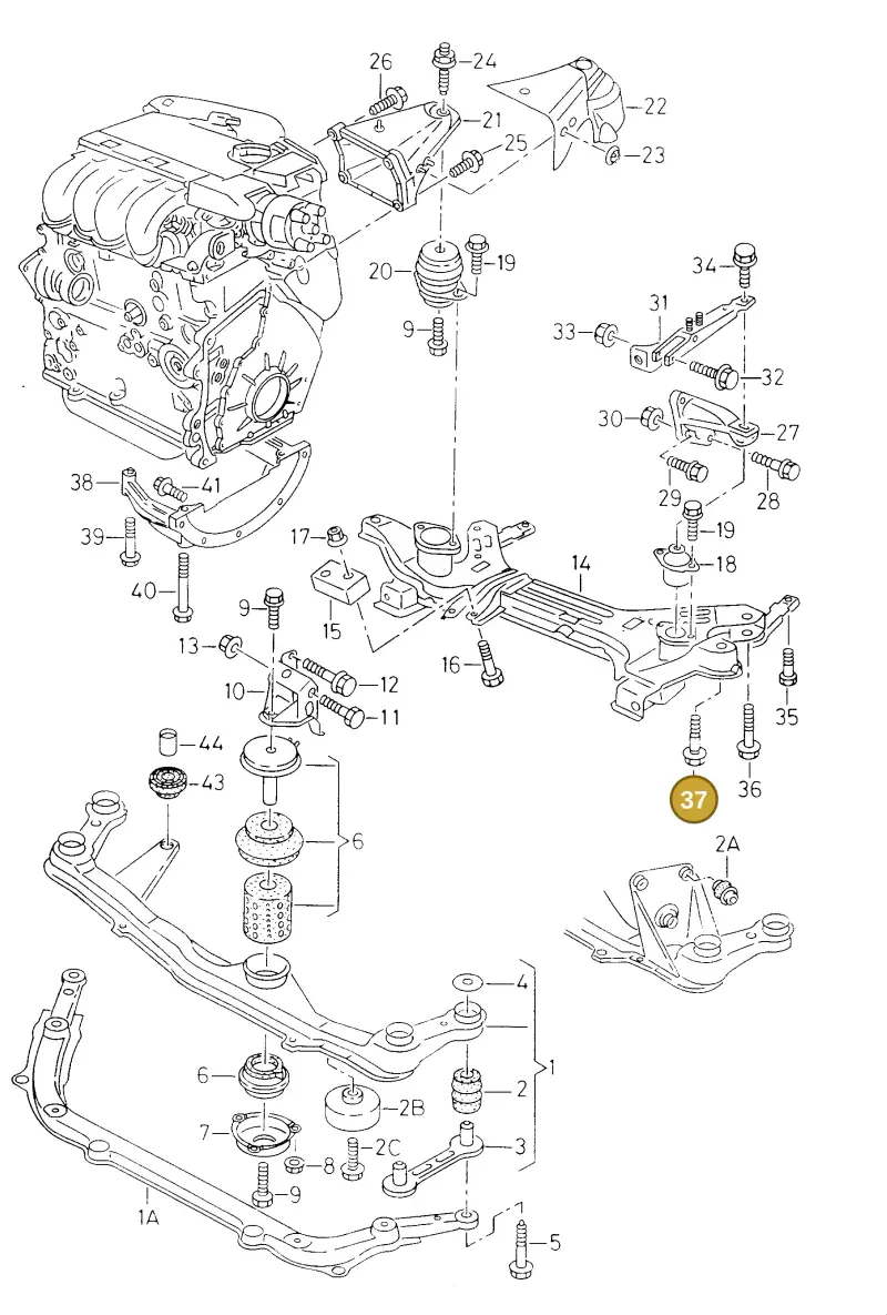 N10209605 — Volkswagen POLO CLASSIC           06> (2005-) diagram 242199200, position 37