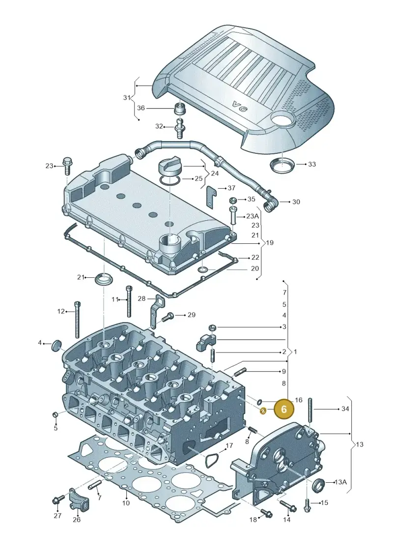 N10218601 — Volkswagen Sharan (2008-2010) diagram 244103600, position 6