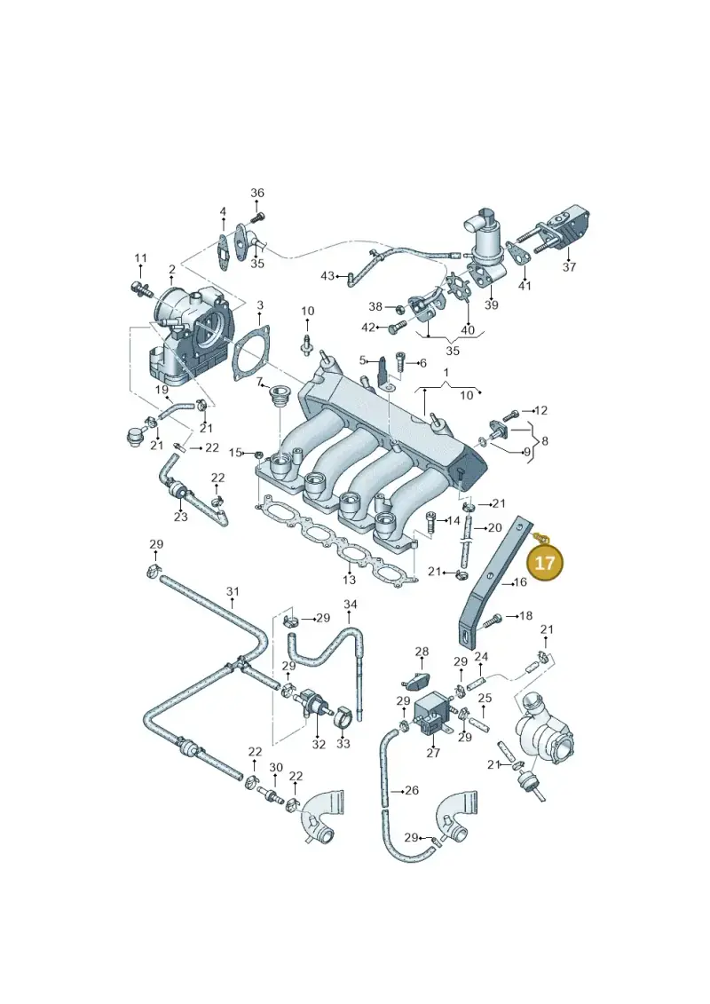 N10225402 — Volkswagen Sharan (2008-2010) diagram 244133050, position 17