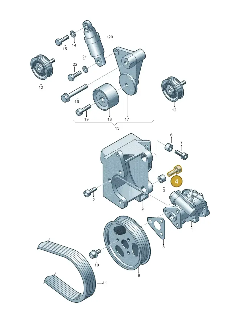 N10225802 — Volkswagen Phaeton 4motion (2010-2016) diagram 195145500, position 4