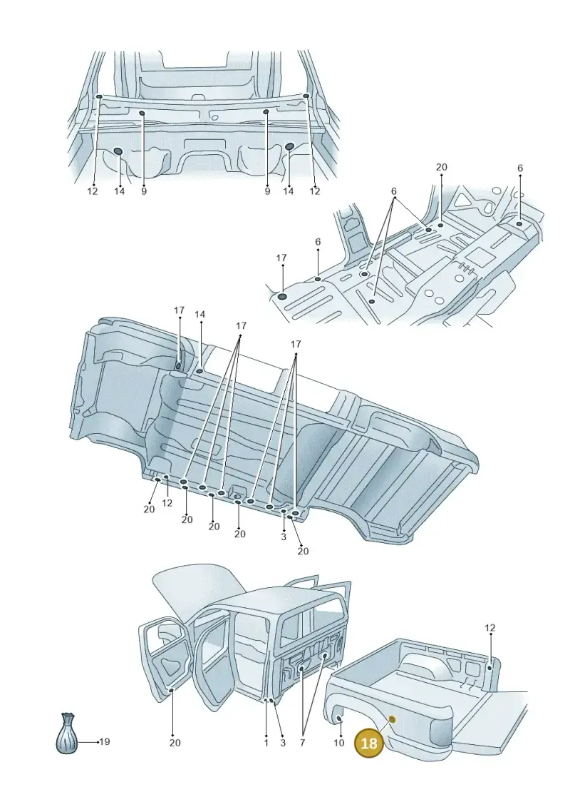 N10226501 — Volkswagen Amarok twin cab (2022-) diagram 683803350, position 18