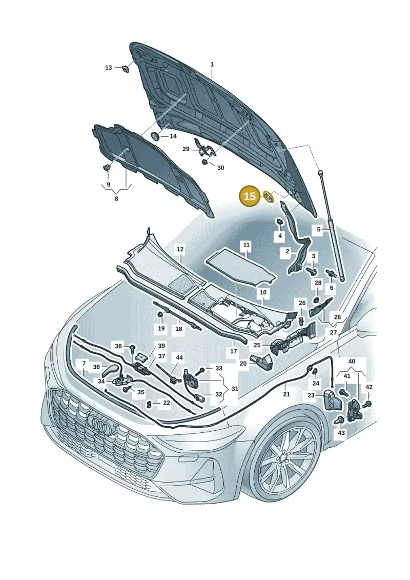N10226601 — Audi A5 Limousine (2024-2025) diagram 8wk823000, position 15