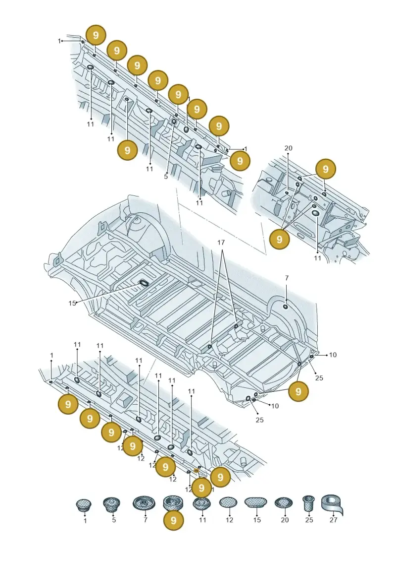 N10226701 — Volkswagen Transport. multivan (2019-2024) diagram 7em803035, position 9