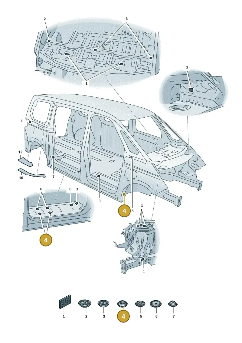 N10226701 — Volkswagen Multivan (2021-) diagram 7t0803650, position 4