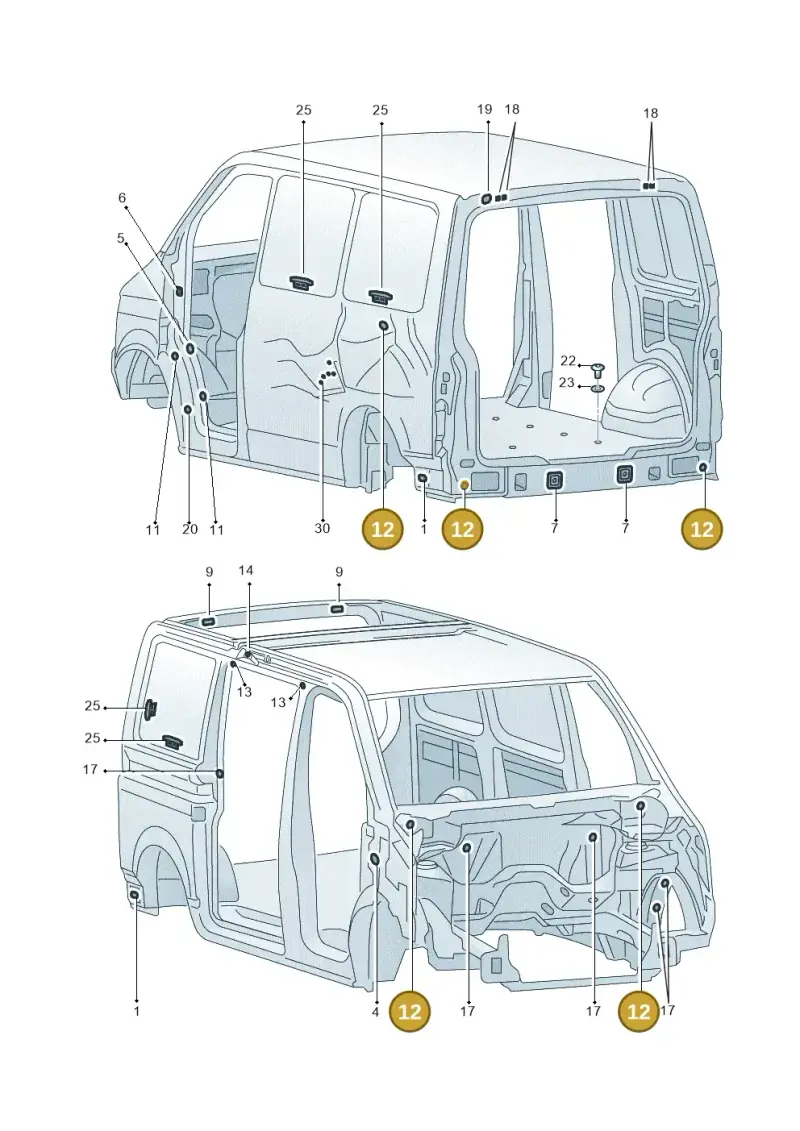 N10226701 — Volkswagen Transport. multivan (2019-2024) diagram 861803360, position 12