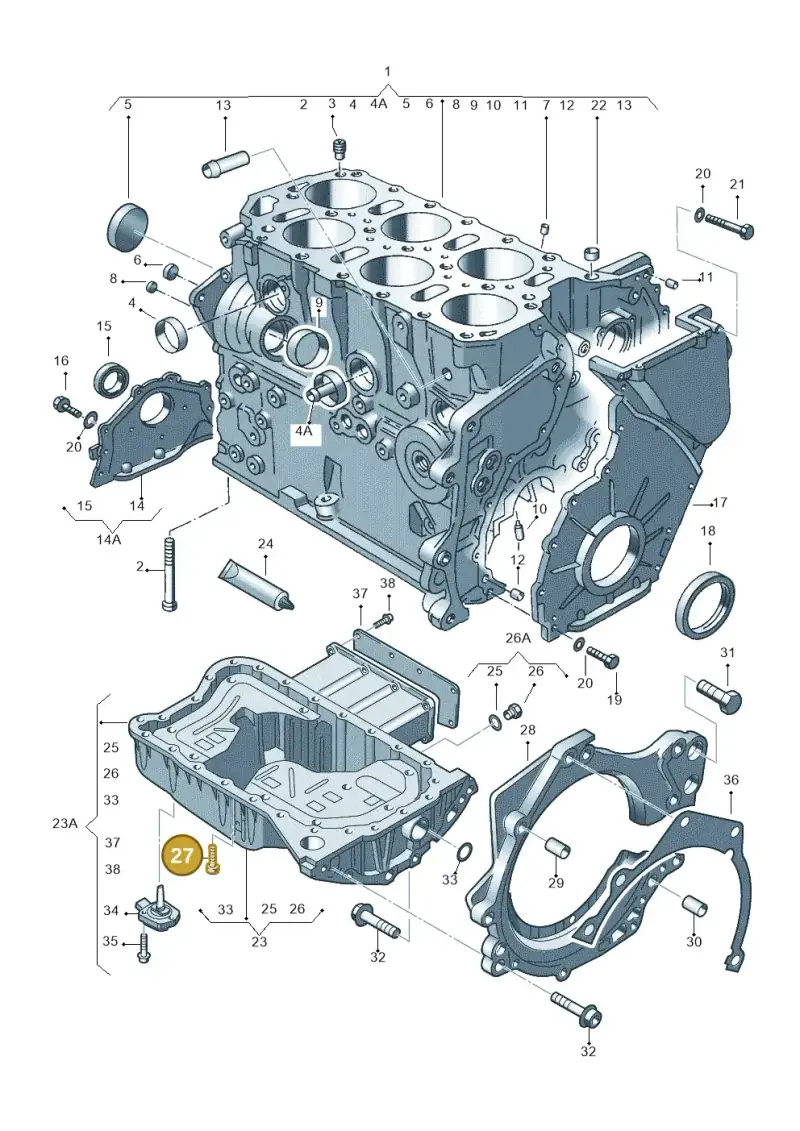 N10227803 — Volkswagen New Beetle (2001-2005) diagram 195103250, position 27