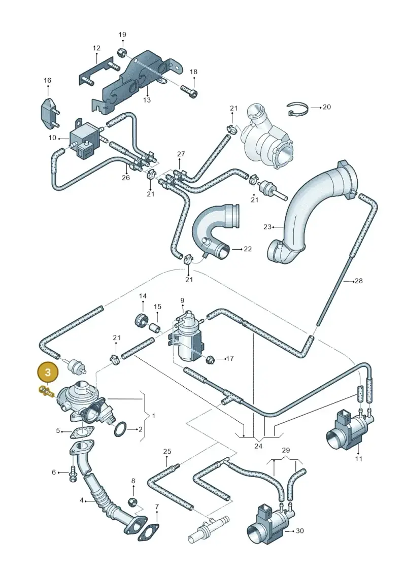 N10227803 — Volkswagen POLO (1999-2001) diagram 231131100, position 3