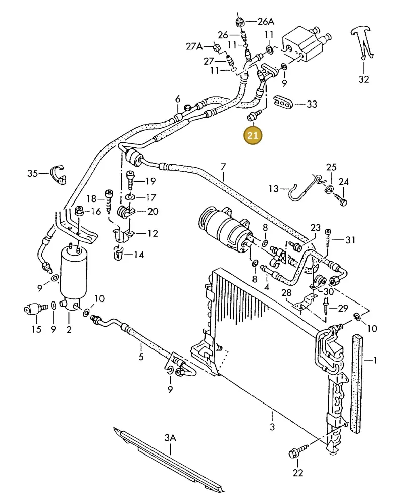 N10227803 — Volkswagen GOLF CABRIO (2002-2002) diagram 234260410, position 21