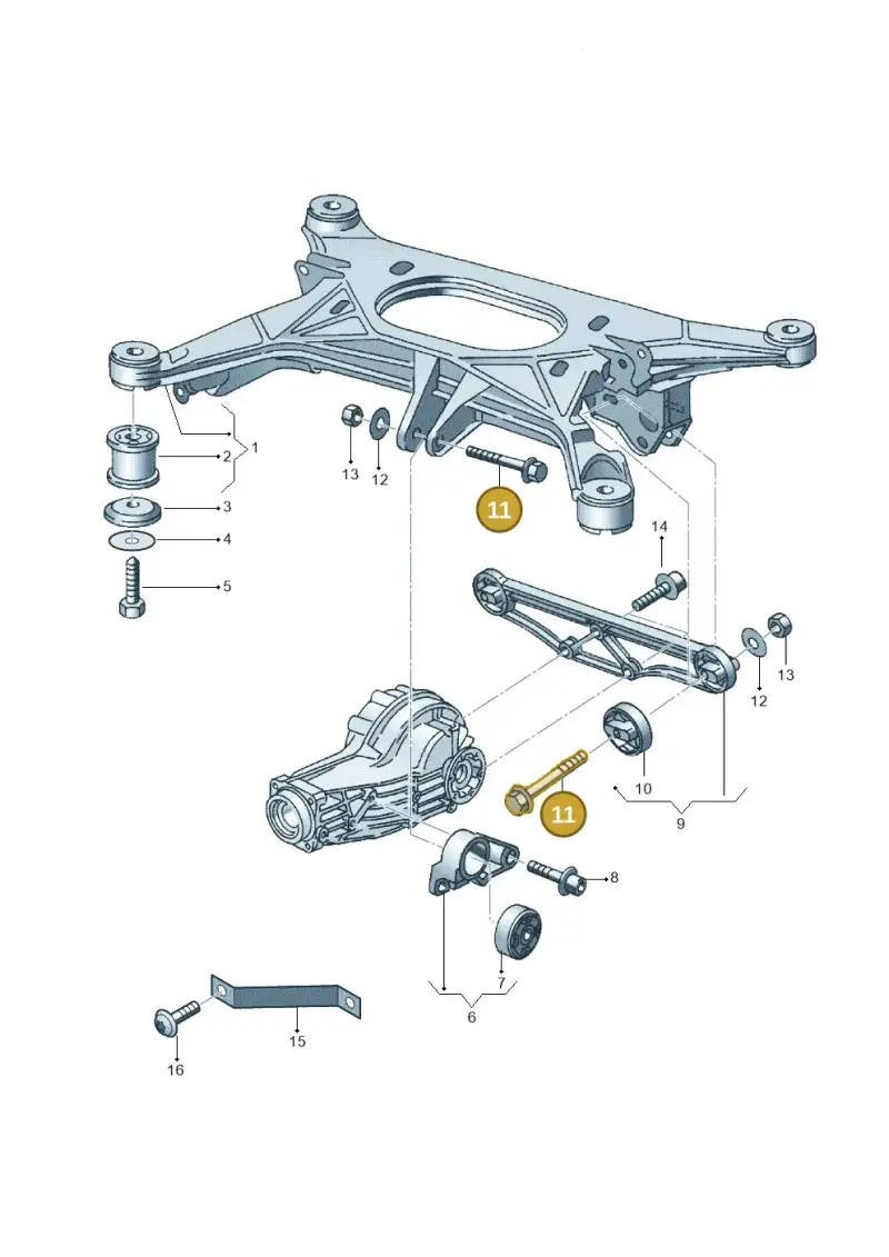 N10232904 — Volkswagen Phaeton 4motion (2010-2016) diagram 258505000, position 11