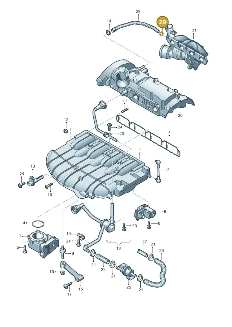 N10233401 — Volkswagen Scirocco 2.0 (2014-2017) diagram 420133350, position 29