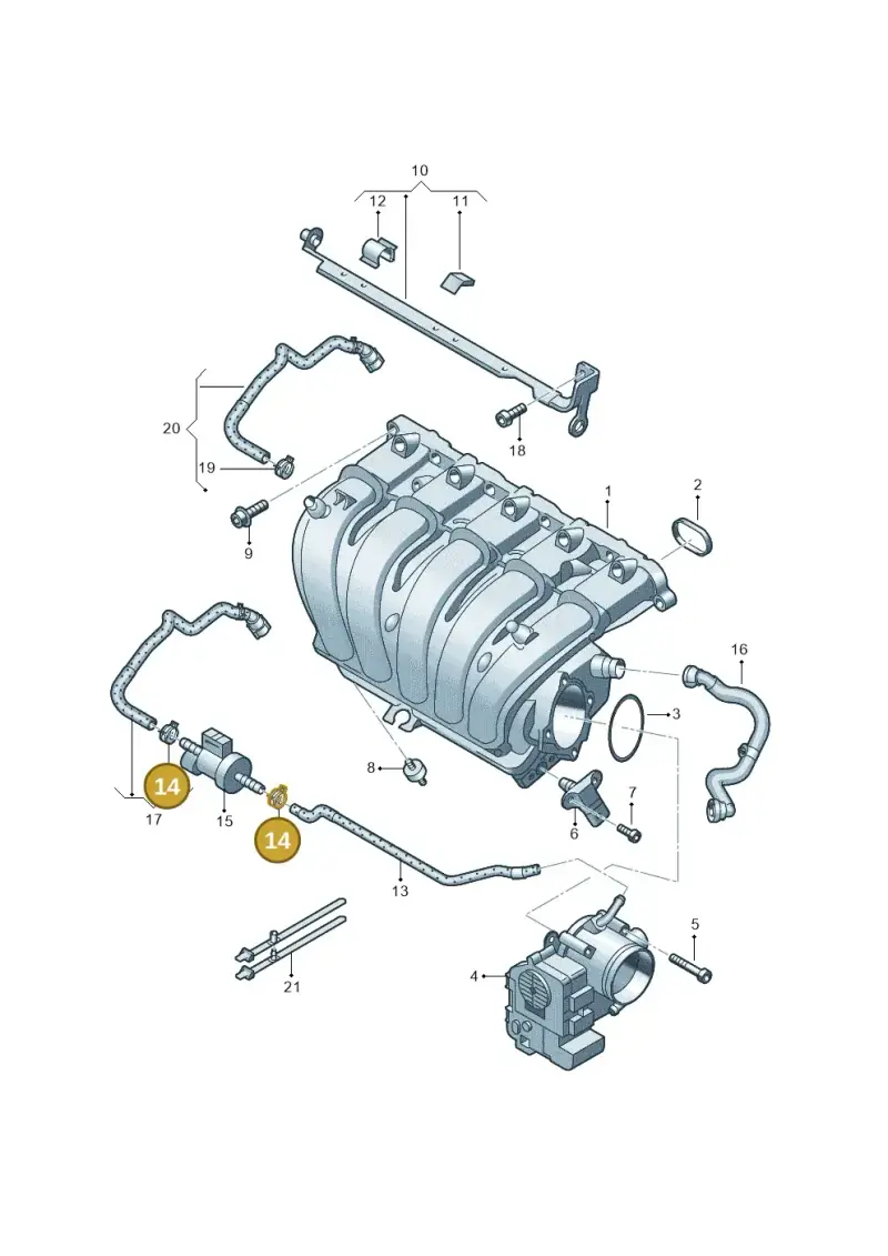 N10233401 — Volkswagen New beetle (2011-2016) diagram 474133370, position 14