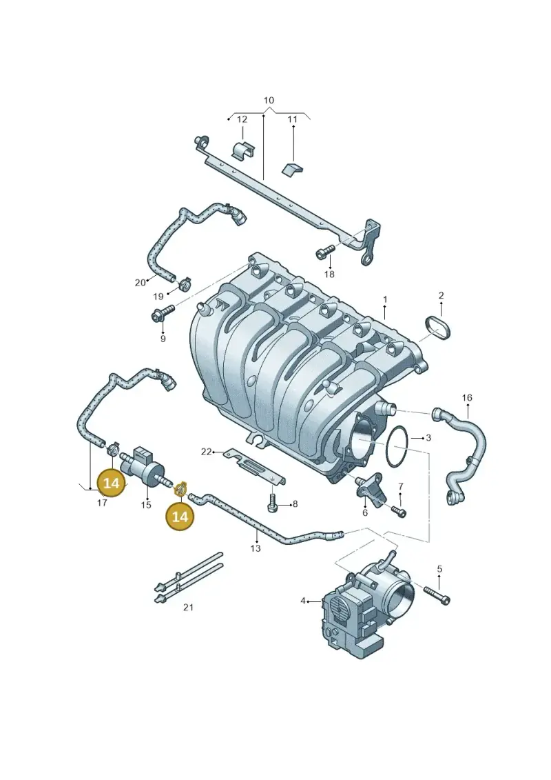 N10233401 — Volkswagen Beetle (2016-2019) diagram 691133600, position 14