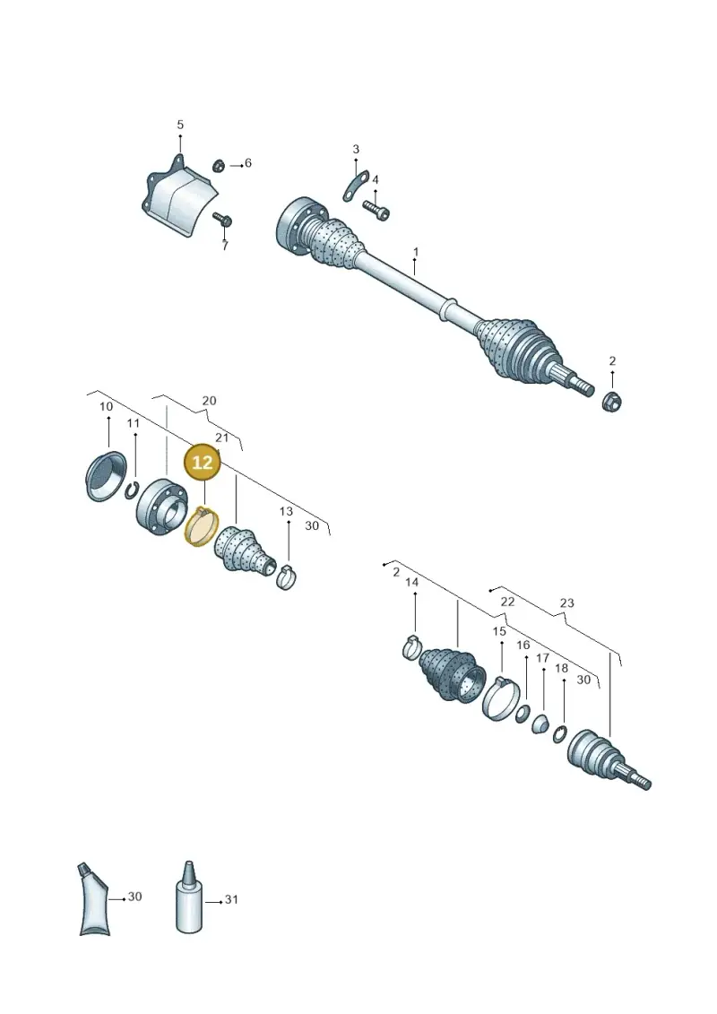 N10233802 — Volkswagen Jetta/Wagon (2002-2006) diagram 266407280, position 12