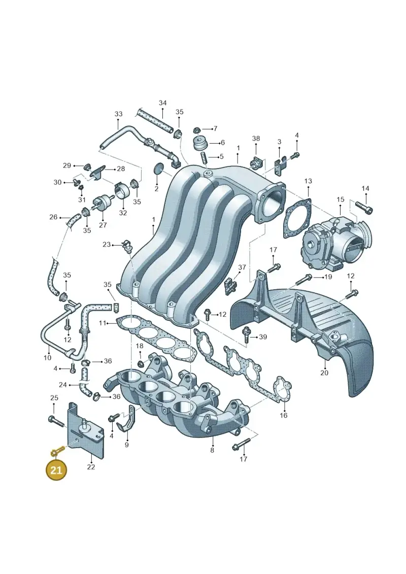 N10239402 — Volkswagen Polo (2011-2014) diagram 194133270, position 21