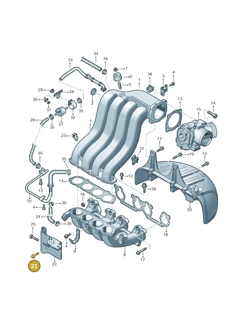 N10239402 — Volkswagen Polo (2008-2009) diagram 657133300, position 21