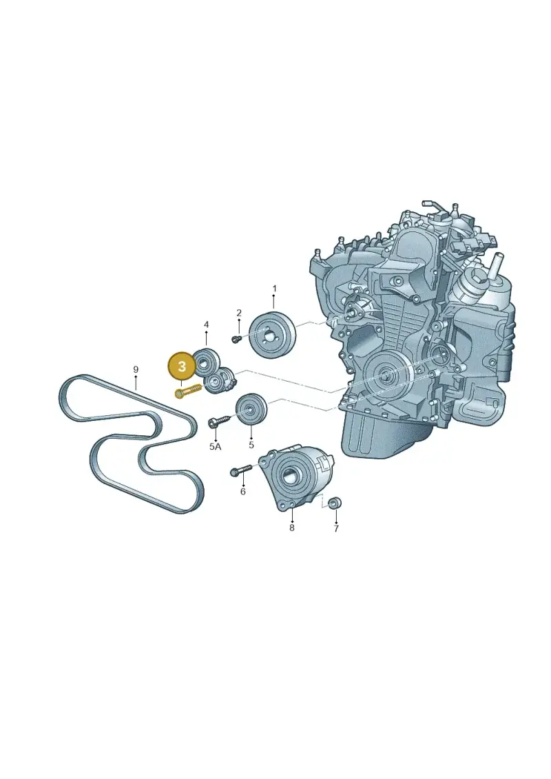 N10240004 — Volkswagen Jetta 1.6 (2014-2018) diagram 253903150, position 3