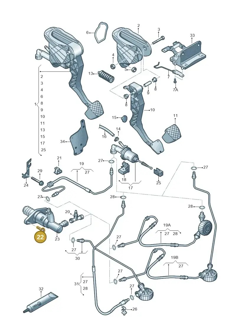 N10240004 — Volkswagen Scirocco 2.0 (2014-2017) diagram 409721250, position 22