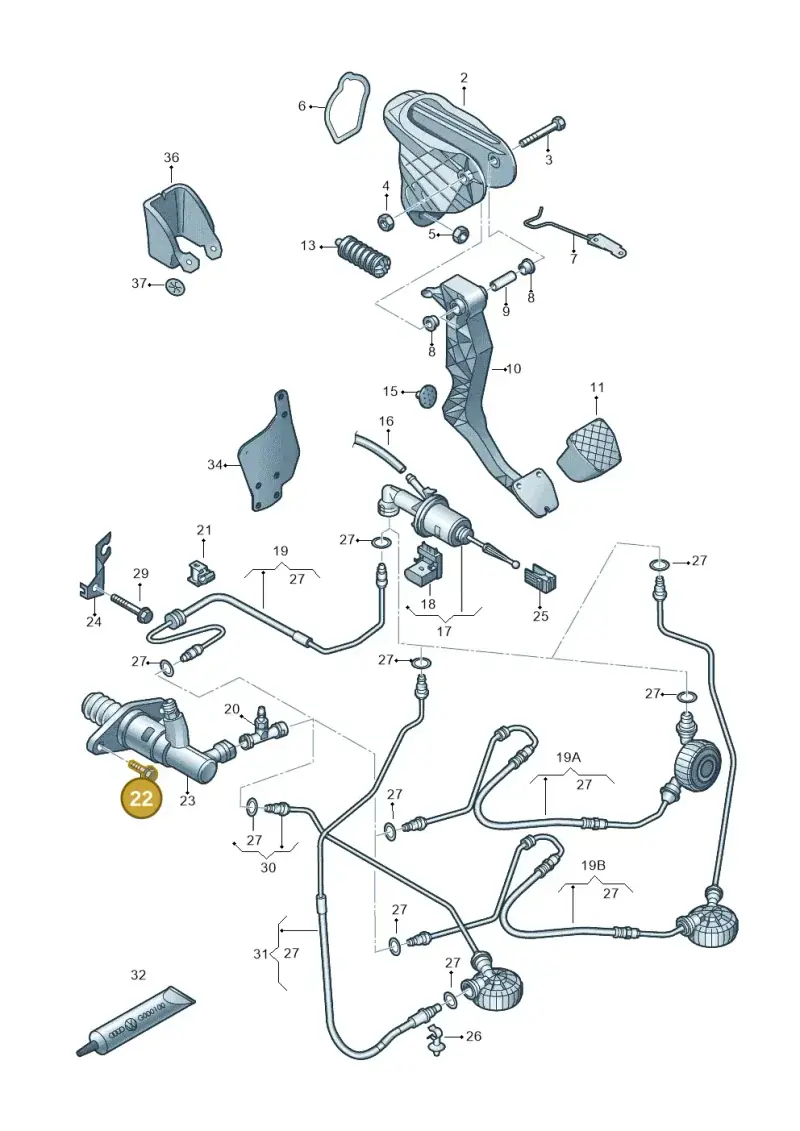 N10240004 — Volkswagen Caddy kombi (2015-2020) diagram 718721250, position 22