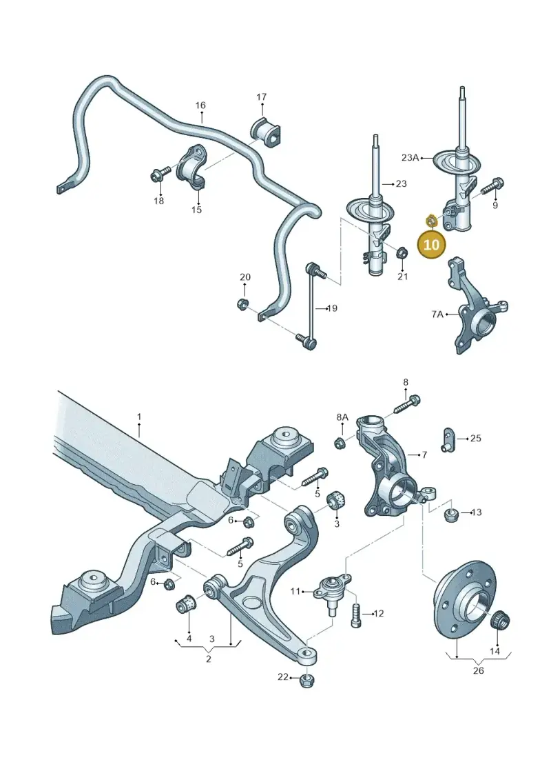 N10240304 — Volkswagen Single-cab transp. (2015-2019) diagram 410407000, position 10