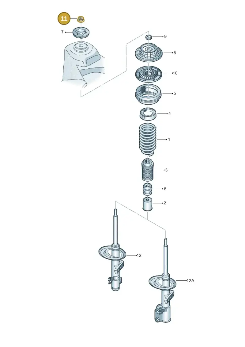 N10240304 — Volkswagen Transport. multivan (2019-2024) diagram 410411000, position 11