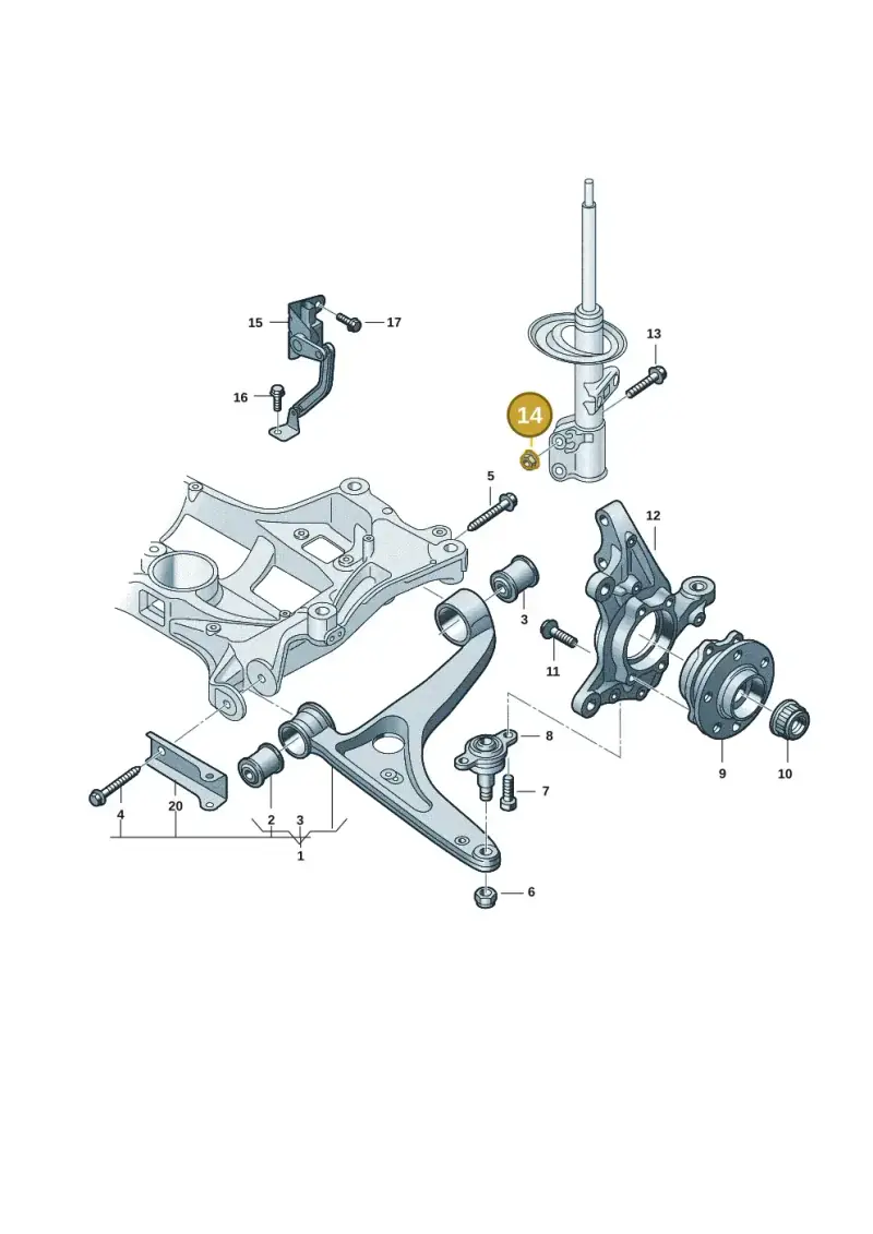 N10240304 — Volkswagen Multivan (2021-) diagram 7t0407000, position 14