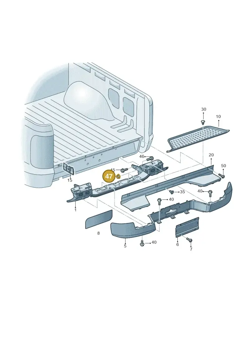 N10240304 — Volkswagen Amarok twin cab (2022-) diagram 894807500, position 47