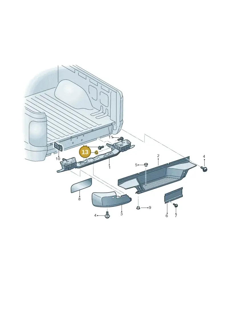 N10240304 — Volkswagen Amarok twin cab (2022-) diagram 2ha807055, position 13