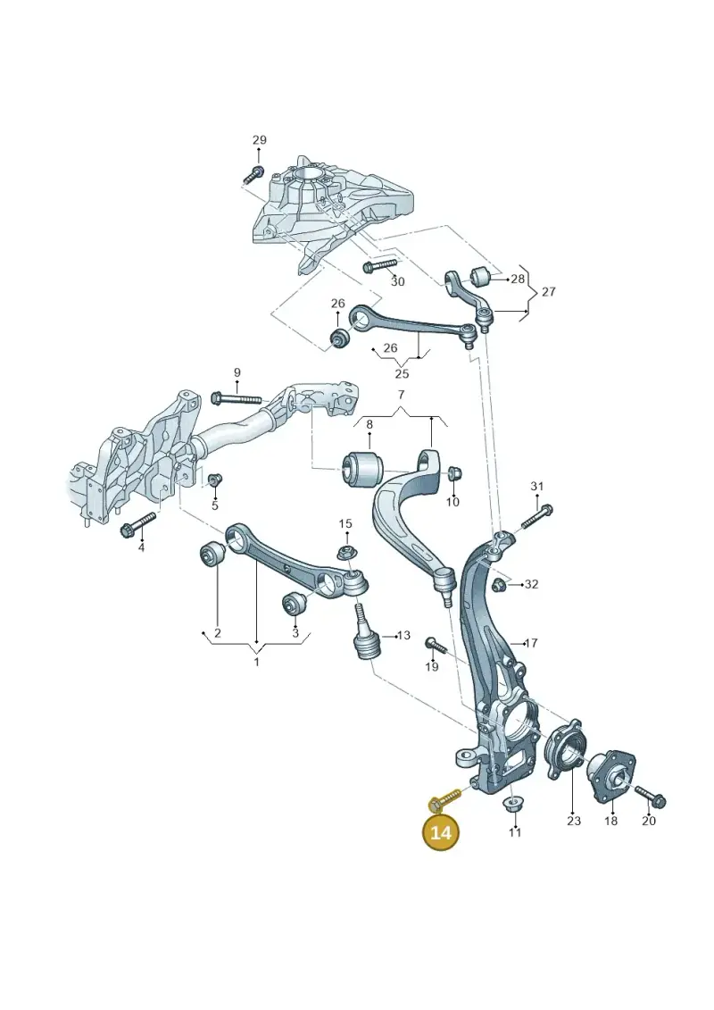 N10241507 — Volkswagen Touareg (2017-2023) diagram 439407000, position 14