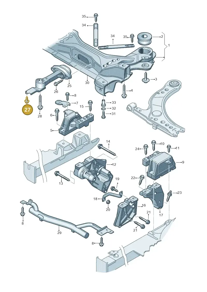 N10246604 — Volkswagen New Beetle (1998-2001) diagram 229199200, position 27