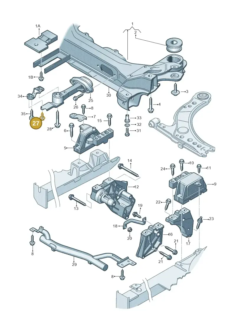 N10246604 — Volkswagen New Beetle             06> (2005-) diagram 194199200, position 27