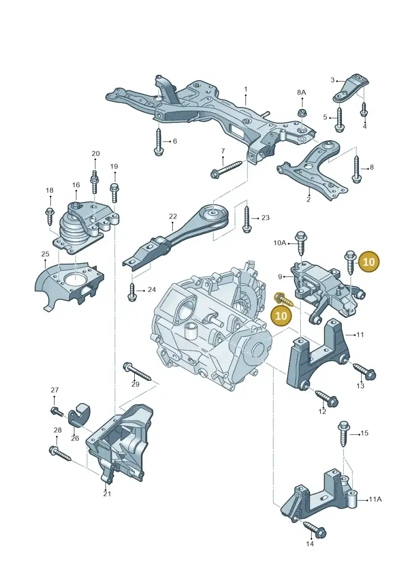 N10246611 — Volkswagen Polo (2012-2014) diagram 747199260, position 10