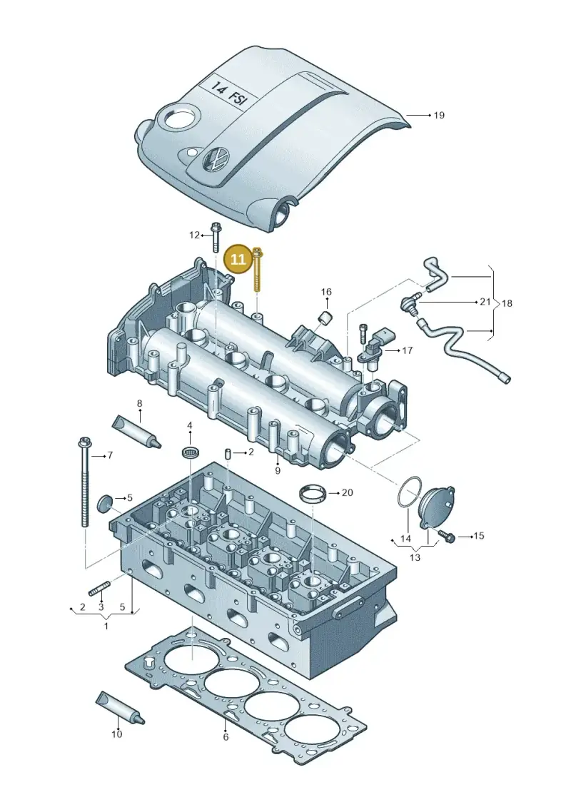 N10247504 — Volkswagen Passat CC (2011-2016) diagram 737103500, position 11