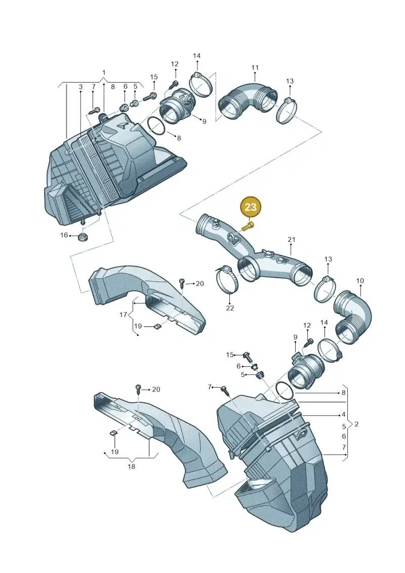 N10248001 — Volkswagen Phaeton 4motion (2008-2010) diagram 258129300, position 23
