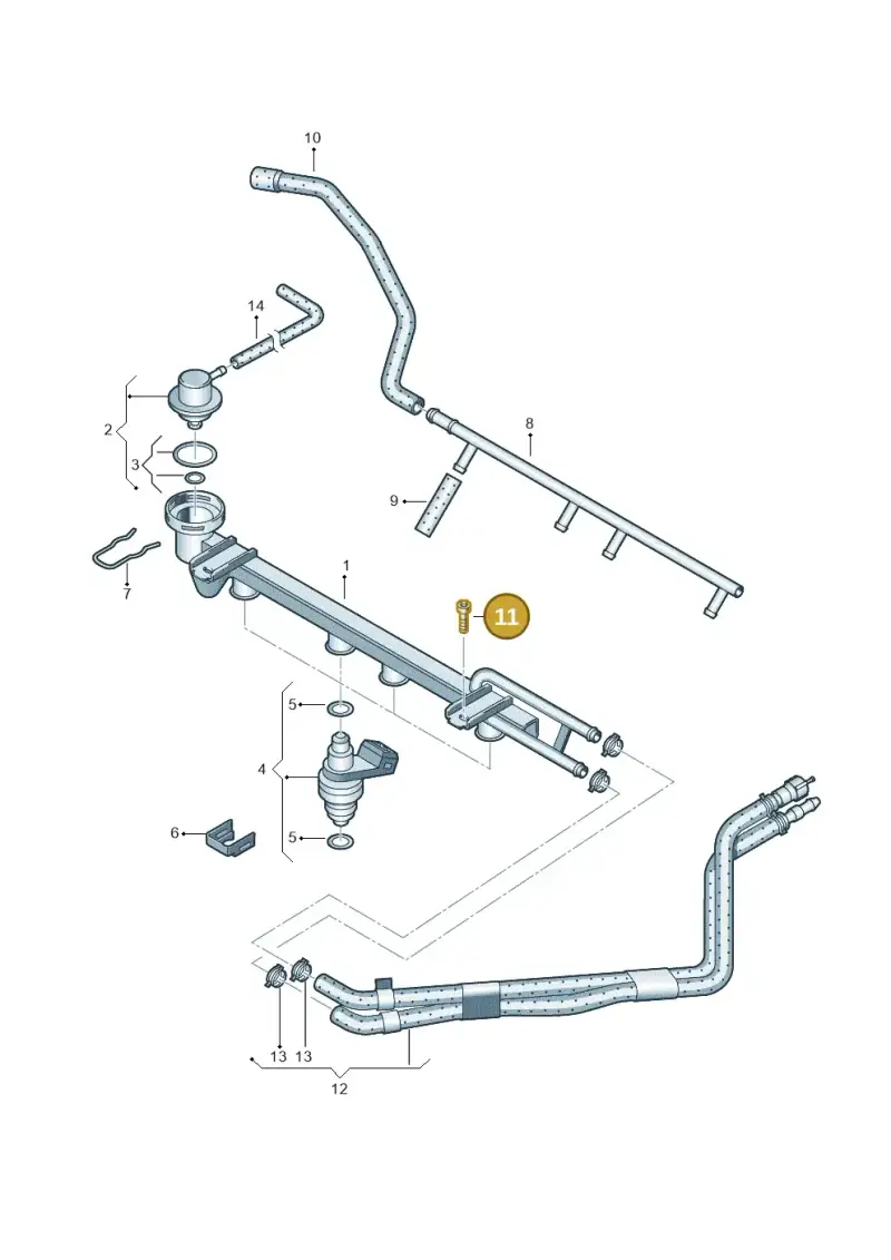 N10248001 — Volkswagen Transp. caravelle (2009-2011) diagram 410133400, position 11