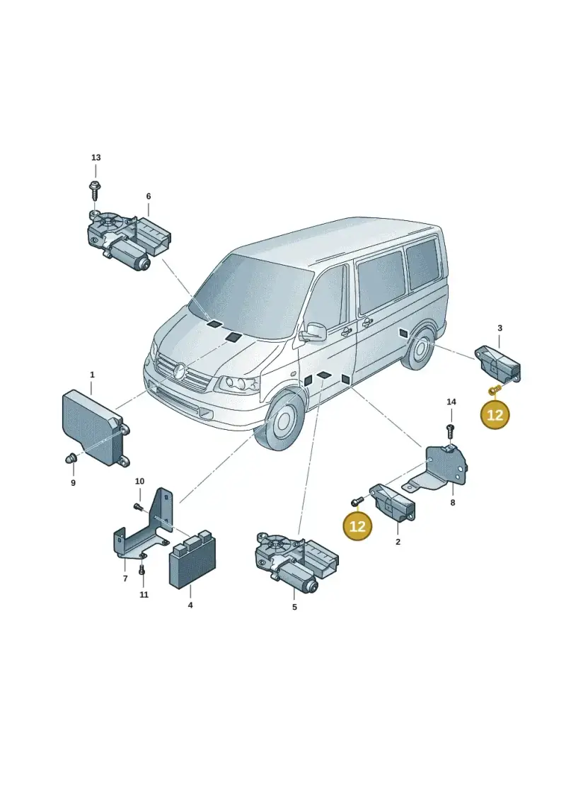 N10248001 — Volkswagen California Camper (2008-2009) diagram 410959100, position 12