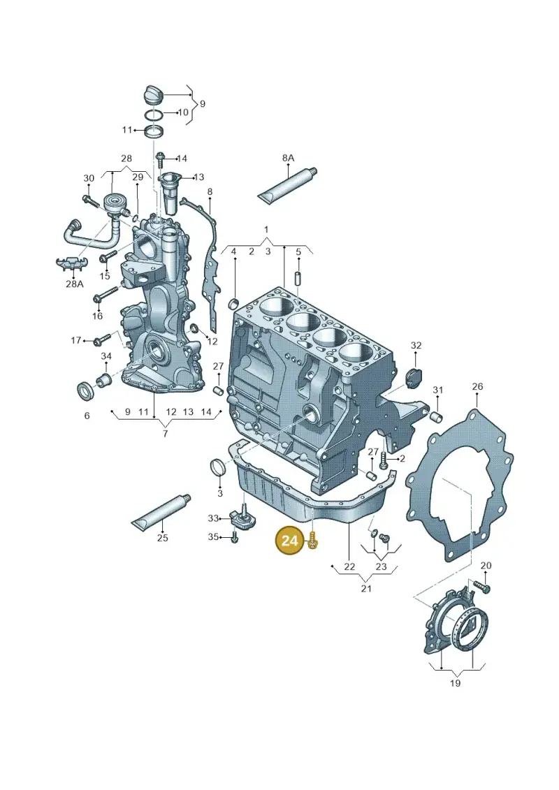 N10248003 — Volkswagen Jetta 1.6 (2014-2018) diagram 253103120, position 24