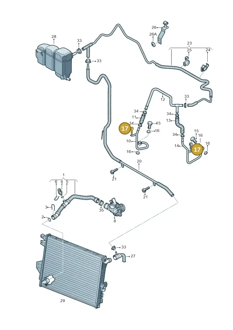 N10248003 — Volkswagen Touareg (2012-2014) diagram 693121550, position 17