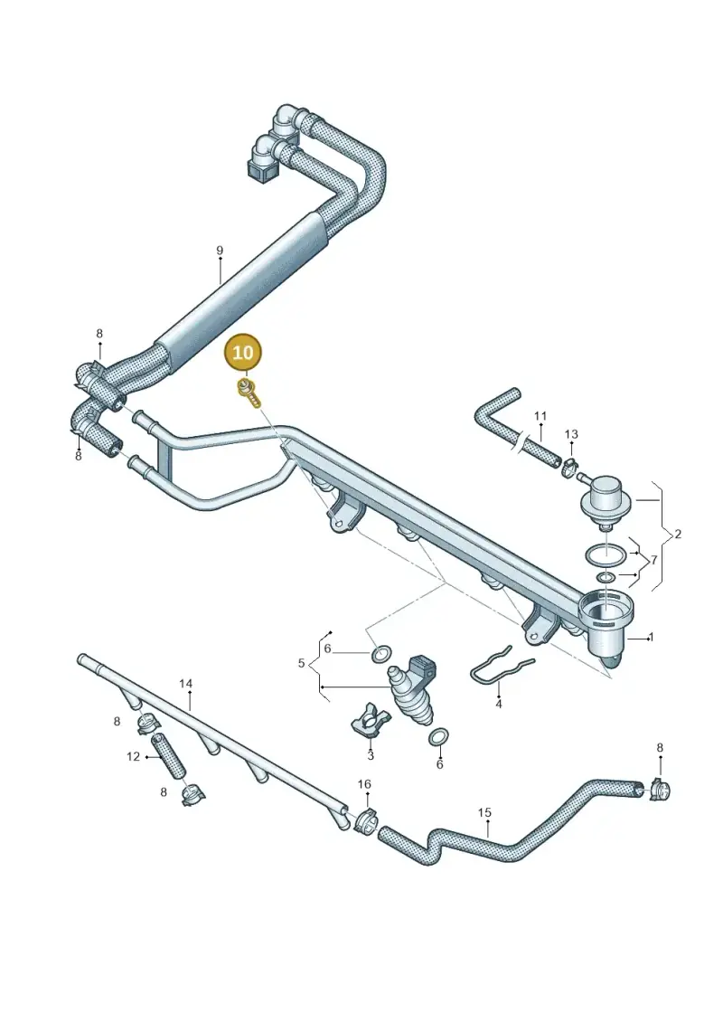 N10248804 — Volkswagen Jetta (2010-2014) diagram 194133500, position 10