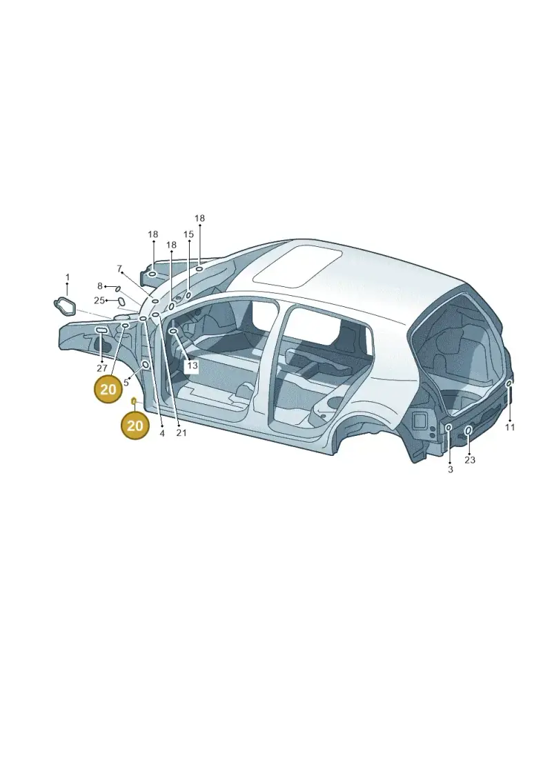 N10249701 — Volkswagen Golf Plus 1.6 (2009-2011) diagram 420803360, position 20