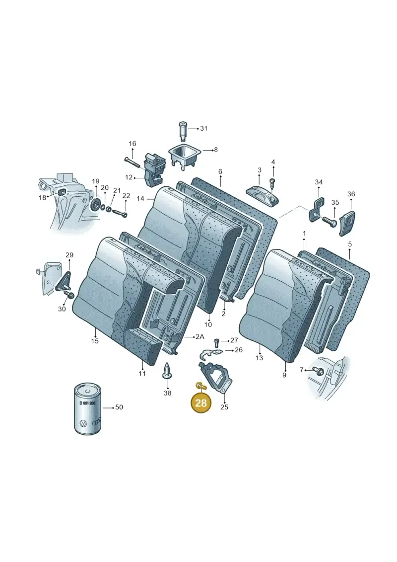 N10253402 — Volkswagen PASSAT/4MOTION/W8 (2002-2005) diagram 195885700, position 28