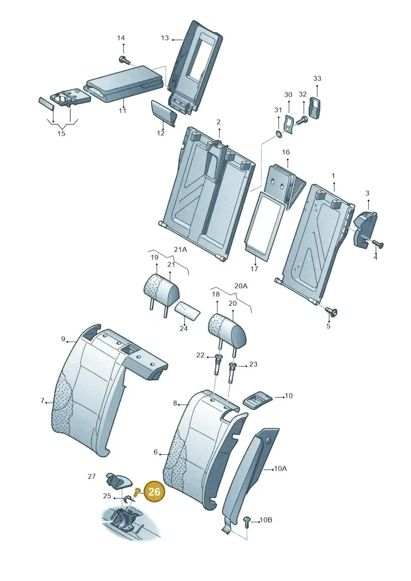 N10253402 — Audi RS5 Coupe (2010-2015) diagram 412885700, position 26